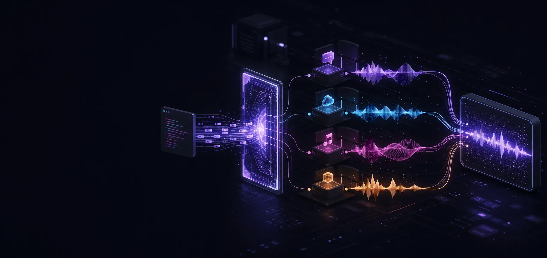 Seed Audio 2.0 API transforming a request into dialogue, ambience, music and sound effects